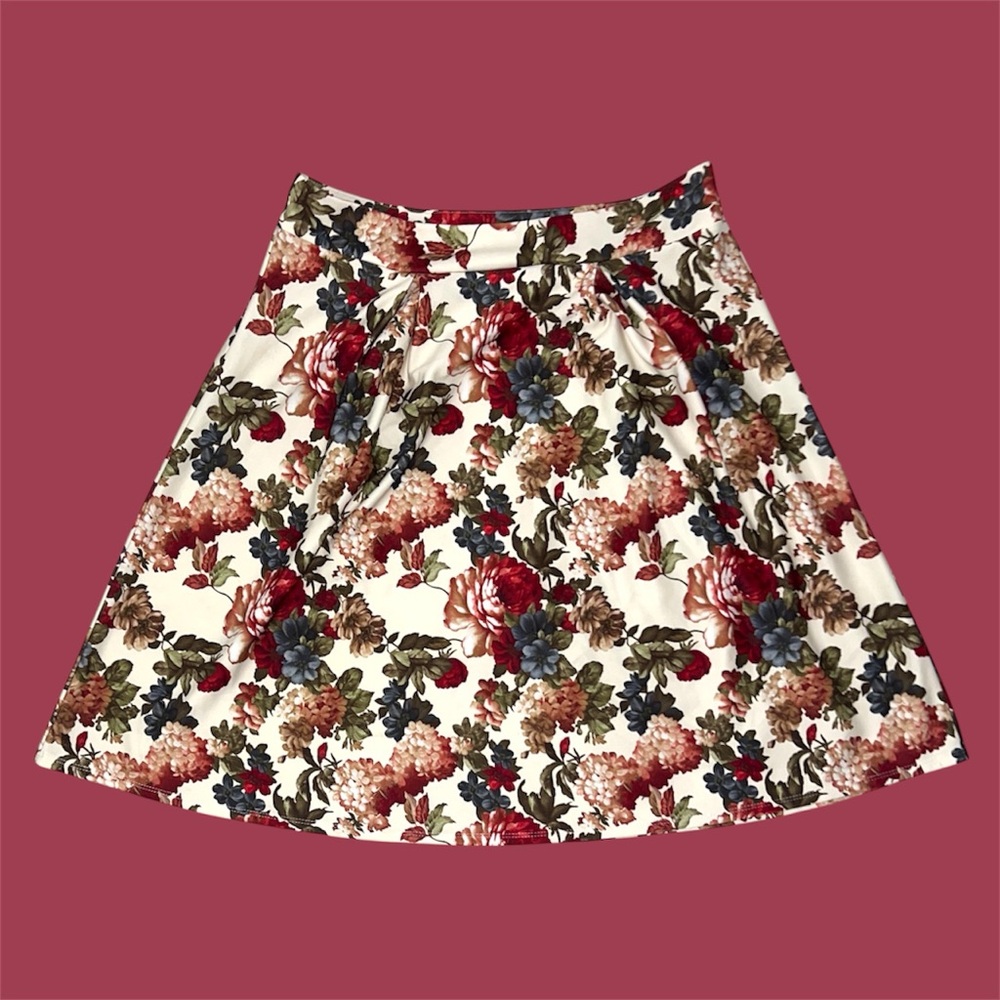 Floral midi skirt